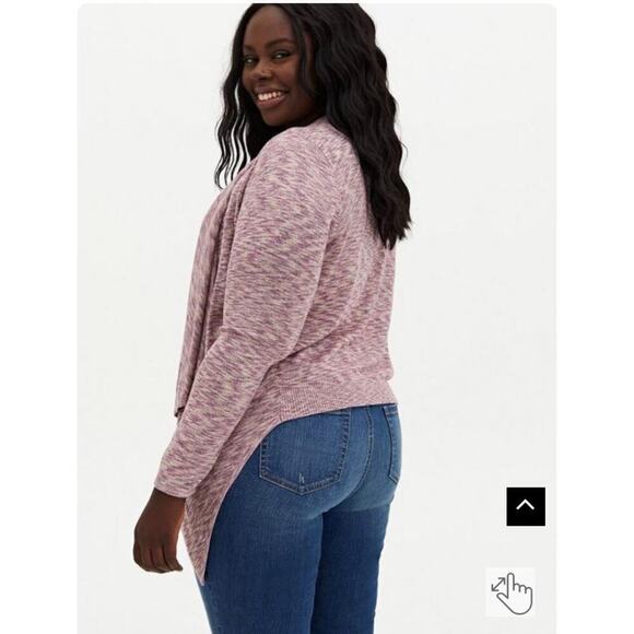 Torrid Space-Dye Cardigan Drape Front Sweater Size 2X - Picture 9 of 9